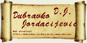 Dubravko Jordačijević vizit kartica
